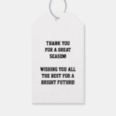 Volleyball Afstuderen Sports Brown Cadeaulabel (Achterkant)