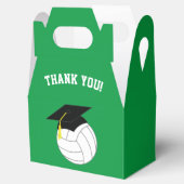 Volleyball Afstuderen Sports Green Bedankdoosjes (Geopend)