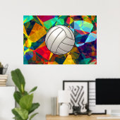 Volleyball Art Poster (Thuiskantoor)