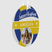 Volleyball Ball Custom Name Merry Christmas Photo (devant)