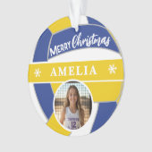 Volleyball Ball Custom Name Merry Christmas Photo (devant)