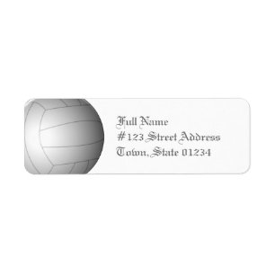 Volleyball Ball Mailing Labels