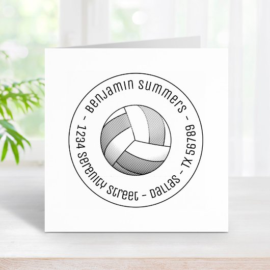 Volleyball Ball Round Address Rubberstempel