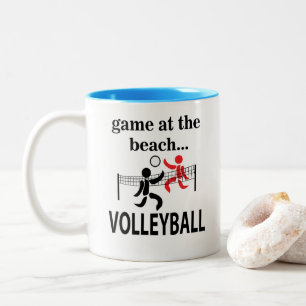 Volleyball Beach Volleyball Tweekleurige Koffiemok