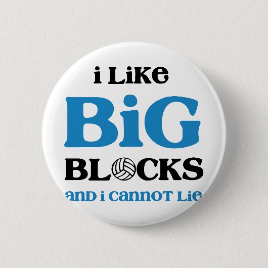Volleyball Big BLOCKS Ronde Button 5,7 Cm (Voorkant)
