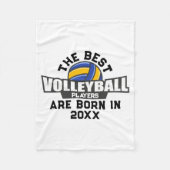Volleyball Birth Year Name Number Fleece Deken (Voorkant)