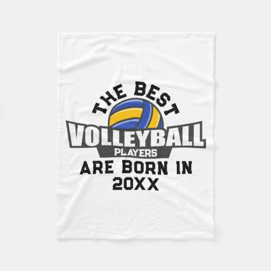 Volleyball Birth Year Name Number Fleece Deken (Voorkant)