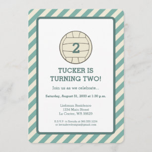 Volleyball Birthday Party Kaart