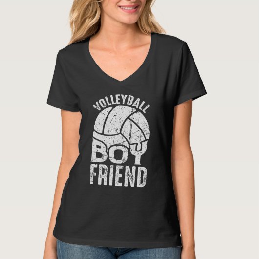 Volleyball Boyfriend Coach Fan Player T-shirt (Voorkant)