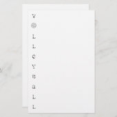 Volleyball Briefpapier (Voorkant / Achterkant)