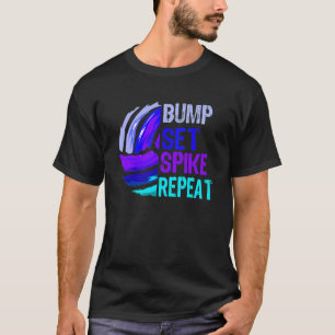 Volleyball Bump Set Spike Herhaling T-shirt