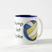 Volleyball Bump, Set, Spike mugs (Devant droit)