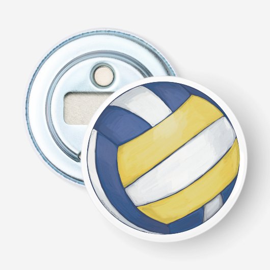 Volleyball Button Flesopener (Voorkant)