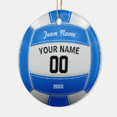 Volleyball Christmas Blue Keramisch Ornament (Links)