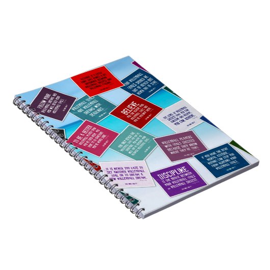 Volleyball citeert Notebook in kleuren Notitieboek (Rechterzijde)