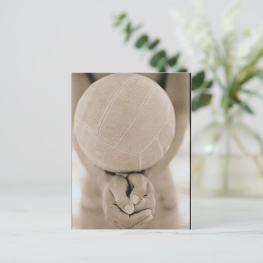 Volleyball Close-up Briefkaart (Staand voorkant)