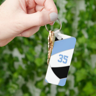 volleyball club team gifts light blue black sleutelhanger