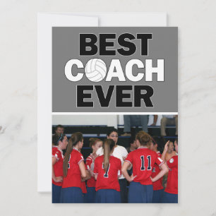 Volleyball Coach Best Ever Custom Foto Dank u Bedankkaart