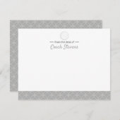 Volleyball Coach Black Grey Mannen Stationery Kaart (Voorkant / Achterkant)