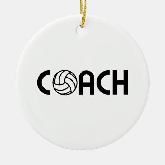 Volleyball Coach Keramisch Ornament (Voorkant)