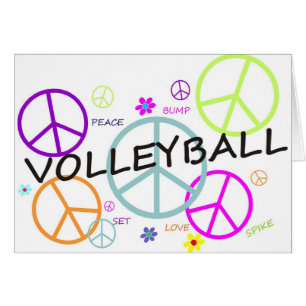 Volleyball Colored Peace Signs