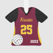 Volleyball Custom Colors Ornament (achterkant)
