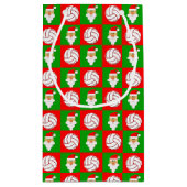 Volleyball Custom Player Name/Text KerstSanta Klein Cadeauzakje (Achterkant)