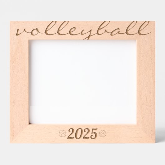 Volleyball custom year minimalist gegraveerde lijstjes (Voorkant)