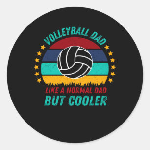 Volleyball Dad - Cool Fathers Day Gift Ronde Sticker