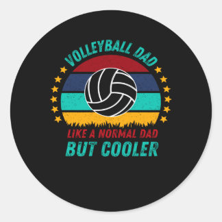 Volleyball Dad - Cool Fathers Day Gift Ronde Sticker