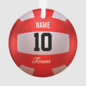 Volleyball de rouge de personnaliser (dos)