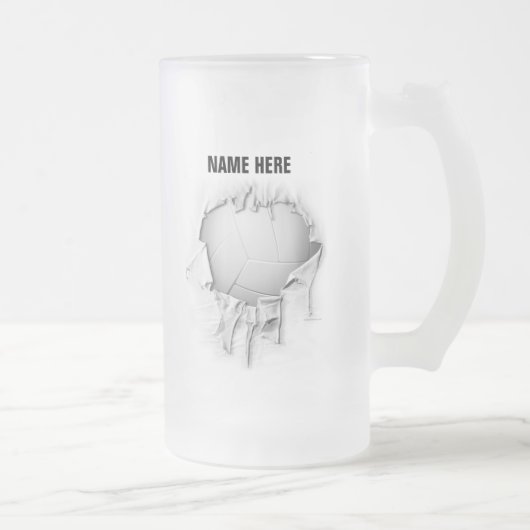Volleyball déchirée bière Mug (Droit)