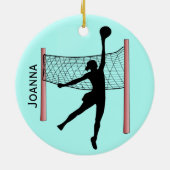 Volleyball Design Ceramic Ornament (Achterkant)