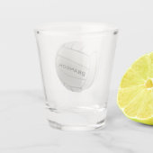 Volleyball Design Shot Glass Glas (Achterkant)