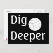 Volleyball dig briefkaart (Voorkant / Achterkant)