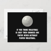 Volleyball Easy Briefkaart (Voorkant / Achterkant)