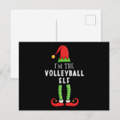 Volleyball Elf-kerstcadeau Briefkaart (Voorkant / Achterkant)