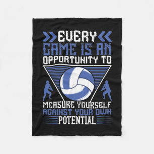 Volleyball - Elk spel is een kans Fleece Deken