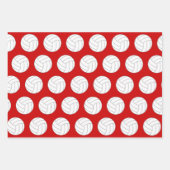 Volleyball en Snowflake Red en Black Kerstmis Inpakpapier Vel (Voorkant 2)