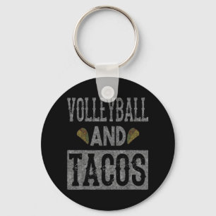 Volleyball en Tacos Fun Taco Distress Sleutelhanger