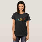 Volleyball Evolution Retro Beach Volleyball T-shirt (Voorkant volledig)