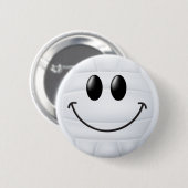 Volleyball Face.png Ronde Button 5,7 Cm (Voorkant /achterkant)