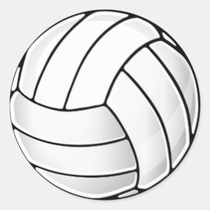Volleyball Fan Ronde Sticker
