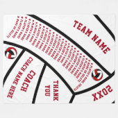 Volleyball Fleece Blanket tot maximaal 24 spelers, (Voorkant (Horizontaal))