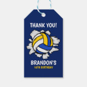 Volleyball Funny Birthday Kids Cadeaulabel (Voorkant)