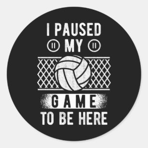 Volleyball Funny Volleyball Player Ronde Sticker