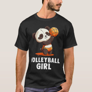 Volleyball Girl Cute Baby Panda en Volleyball T-shirt