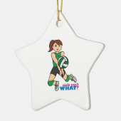 Volleyball Girl Keramisch Ornament (Links)