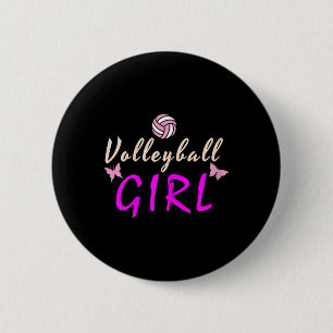 Volleyball Girl Ronde Button 5,7 Cm