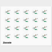 Volleyball Girl Ronde Sticker (Vel)